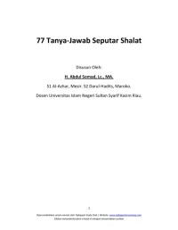 77 Tanya-Jawab Seputar Shalat