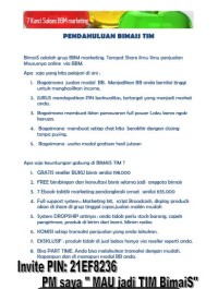 7 Kunci Sukses BBM Marketing
