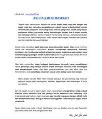 AKHLAQ MUSLIM SEJATI