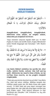 DZIKIR BAKDA SHOLAT FARDHU