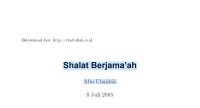 Shalat Berjama’ah Abu Ubaidah