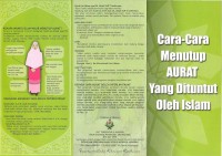 Cara-Cara Menutup Aurat Yang Dituntut Oleh Islam