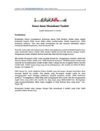 Image of Dasar-dasar Memahami Tauhid