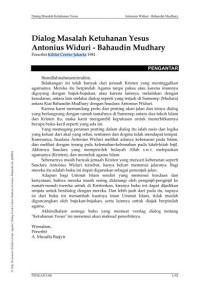 Image of Dialog Masalah Ketuhanan Yesus