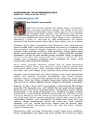 Image of Kebobrokan Tafsir Hermeneutika