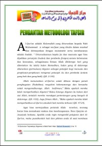 Image of Pengantar Metodologi Tafsir