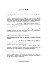 Image of Aqidah Seorang Muslim