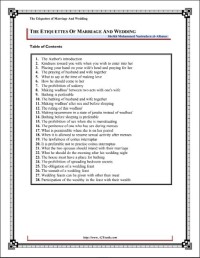 THE ETIQUETTES OF MARRIAGE AND WEDDING