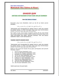 Image of GHADIR QUM : ANTARA KEYAKINAN SYIAH DAN AHLUS SUNNAH