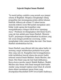 Image of Sejarah Singkat Imam Hanbali