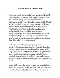 Image of Sejarah Singkat Imam Malik
