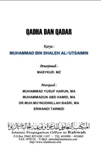 QADHA DAN QADAR