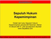 Sepuluh Hukum Kepemimpinan