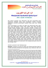 Image of Menjawab Syubuhat Quburiyun