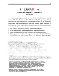 Image of USHULUS SUNNAH WA I’TIQAD DIEN